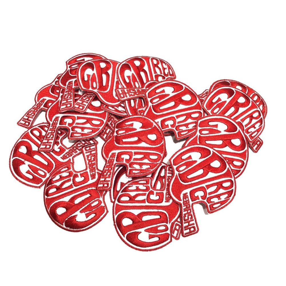 Go Big Red Nebraska Cornhuskers Team Helmet Patches Bundled Deal 10Pc